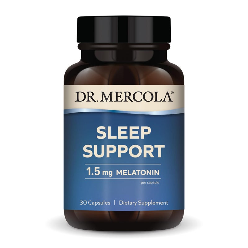 Dr. Mercola Sleep Support with Melatonin, 1.5mg Melatonin Per Serving, 30 Servings (30 Capsules), Dietary Supplement, Supports Healthy Sleep and Mental Focus, Non-GMO - Image 1
